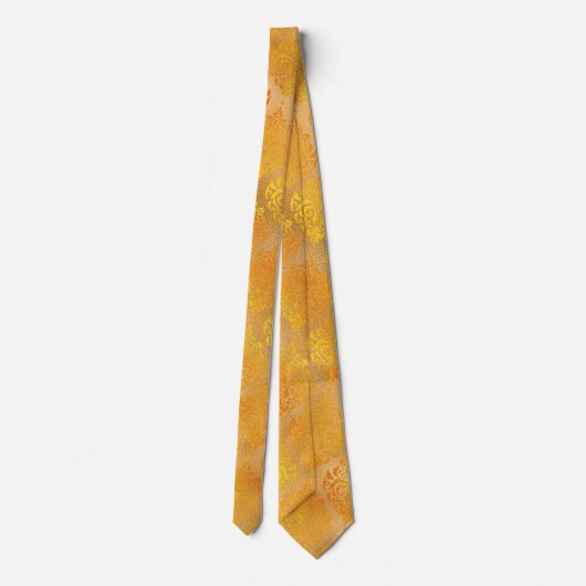 Mardi Gras Tie, Mardi Gras Golden Damask Pattern Stropdas (Achterkant)