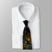 Mardi Gras Tie, Mardi Gras Golden Masks Stropdas (Gebonden)