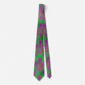 Mardi Gras Tie, Mardi Gras Green Purple Fleur Stropdas (Voorkant)