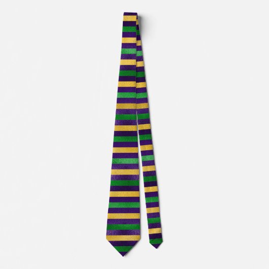 Mardi Gras Tie, Mardi Gras Stripes Stropdas (Voorkant)