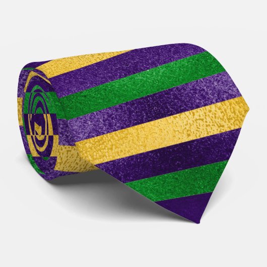Mardi Gras Tie, Mardi Gras Stripes Stropdas (Opgerold)