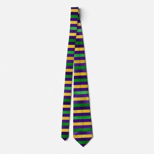 Mardi Gras Tie, Mardi Gras Stripes Stropdas (Achterkant)