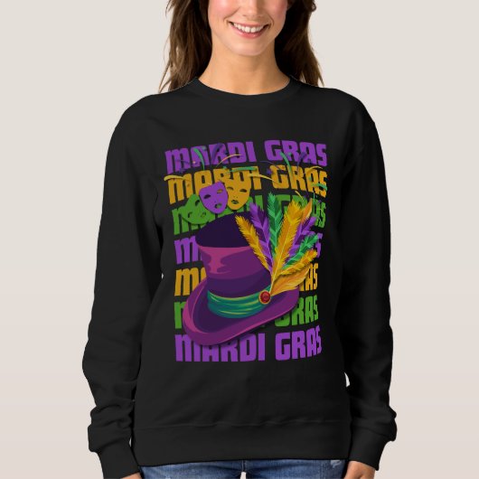 MARDI GRAS Top Hoed Veren (Voorkant)