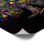 Mardi Gras Tree Beads New Orleans 2025 Festival BE Poster (Hoek)