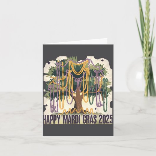 Mardi Gras Tree Carnival New 2024 For Women Valent Kaart (Voorkant)