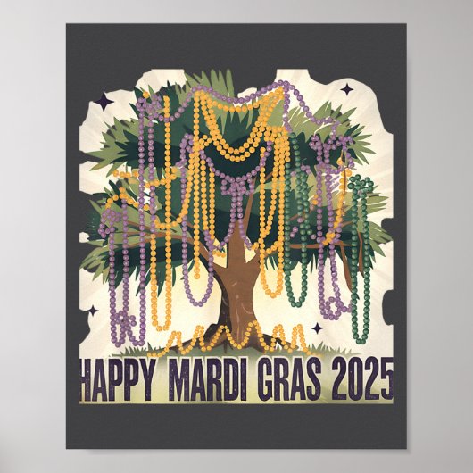 Mardi Gras Tree Carnival New 2024 For Women Valent Poster (Voorkant)