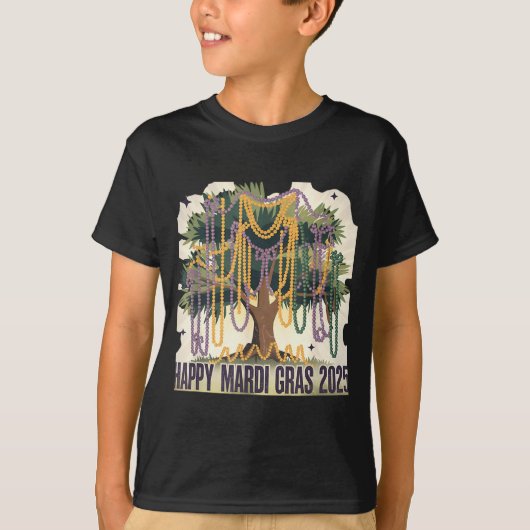 Mardi Gras Tree Carnival New 2024 For Women Valent T-shirt (Voorkant)