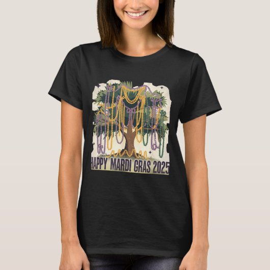 Mardi Gras Tree Carnival New 2024 For Women Valent T-shirt (Voorkant)