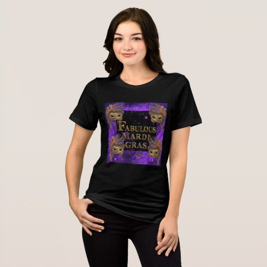 Mardi Gras Tri-Blend Shirt (Voorkant volledig)