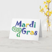 Mardi Gras Tri Mask Kaart (Gele Bloem)
