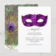 Mardi Gras Tropische Paarse Edelsteen Verjaardagsf