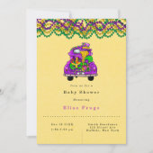 Mardi Gras  Truck Baby shower Kaart (Voorkant)