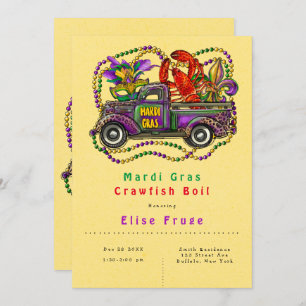 Mardi Gras  Truck Crawfish Boil Kaart