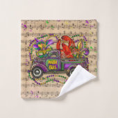 Mardi Gras Truck Crawfish Fleur De Lis Bad Handdoek (Wasdoekje)