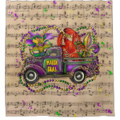 Mardi Gras  Truck Crawfish Fleur De Lis Douchegordijn (Voorkant)