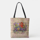 Mardi Gras  Truck Fleur De Lis Crawfish Tote Bag (Achterkant)