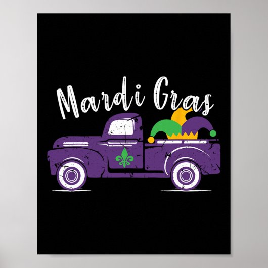 Mardi Gras Truck - Grappig Mardi Gras Gift Poster (Voorkant)
