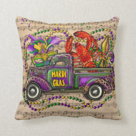 Mardi Gras  Truck Music Fleur De Lis Kussen