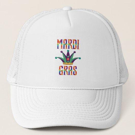 Mardi Gras Trucker Hat Pet (Voorkant)