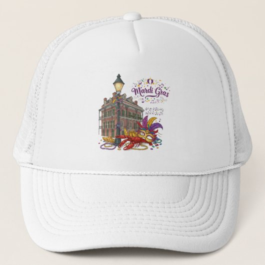 Mardi Gras Trucker Pet (Voorkant)