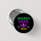Mardi Gras Truckerhoed Ronde Button 3,2 Cm (Voorkant /achterkant)
