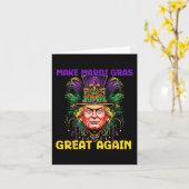 Mardi Gras Trump 2025 Grappig Maak Mardi Gras Gewe Kaart (Gele Bloem)