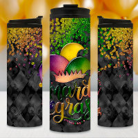 Mardi Gras Tumbler, Colorful Jester Pet