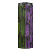 Mardi Gras Tumbler, Feathers, Mardi Gras Flag Thermosbeker (Achterkant)