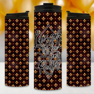 Mardi Gras Tumbler, Laissez les bon Temps Rouler Thermosbeker