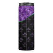 Mardi Gras Tumbler, Mardi Gras 2023 Paars Design Thermosbeker (Achterkant)