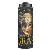 Mardi Gras Tumbler, Mardi Gras Butterfly Masker Thermosbeker (Voorkant)