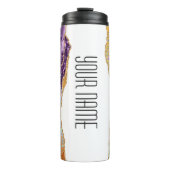 Mardi Gras Tumbler, Mardi Gras Paars Groen Agate Thermosbeker (Voorkant)