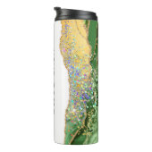Mardi Gras Tumbler, Mardi Gras Paars Groen Agate Thermosbeker (Geroteerd rechts)