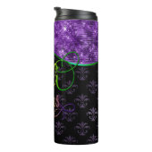 Mardi Gras Tumbler, Paarse Glitter, Paars Thermosbeker (Geroteerd rechts)