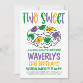 Mardi Gras Tweede Verjaardag Uitnodiging (Voorkant)