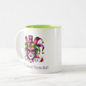 Mardi Gras Tweekleurige Koffiemok (Voorkant links)
