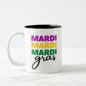 Mardi Gras Tweekleurige Koffiemok (Links)