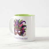 Mardi Gras Tweekleurige Koffiemok (Voorkant links)