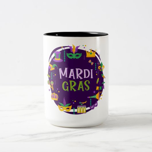 Mardi Gras Two-Tone Coffee Mok (Center)