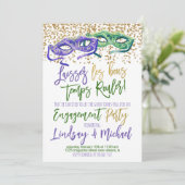 Mardi Gras Uitnodiging (Staand voorkant)