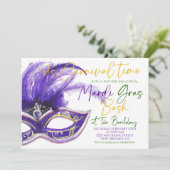 Mardi Gras Uitnodiging (Staand voorkant)