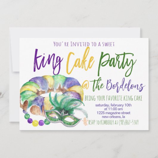 Mardi Gras Uitnodiging (Voorkant)