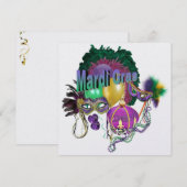 Mardi Gras Uitnodiging (Voorkant / Achterkant)