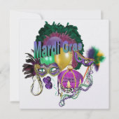 Mardi Gras Uitnodiging (Voorkant)