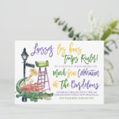 Mardi Gras Uitnodiging (Staand voorkant)