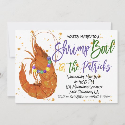 Mardi Gras Uitnodiging (Voorkant)