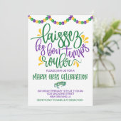 Mardi Gras Uitnodiging (Staand voorkant)