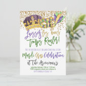 Mardi Gras Uitnodiging (Staand voorkant)