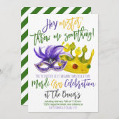 Mardi Gras Uitnodiging (Voorkant / Achterkant)