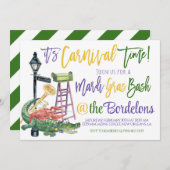 Mardi Gras Uitnodiging (Voorkant / Achterkant)